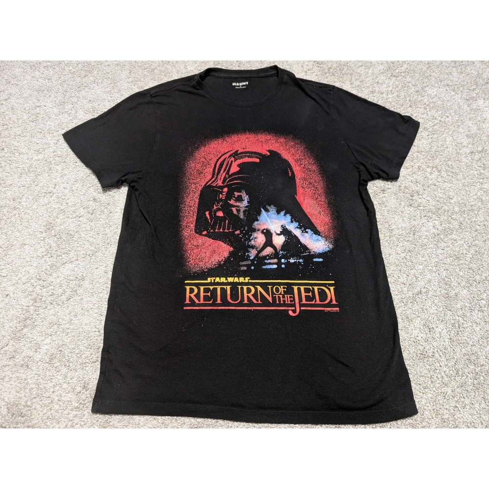 Old Navy T-Shirt Mens M Black Star Wars Return of the Jedi Darth Vader Graphic